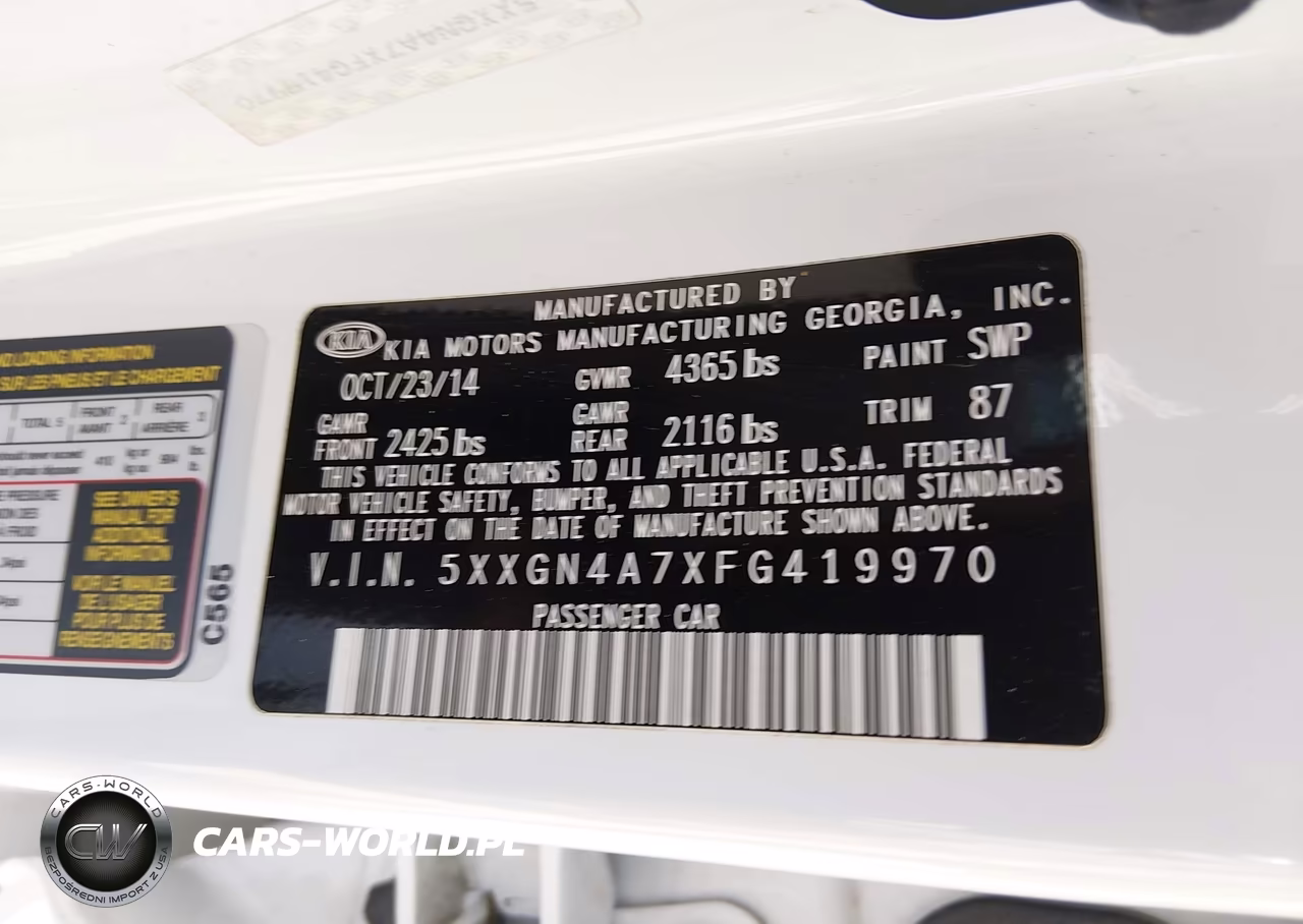 2015 Kia Optima Ex VIN:5XXGN4A7XFG419970 - 9
