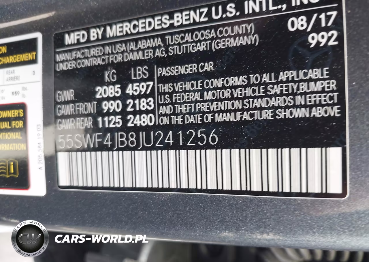 2018 Mercedes-Benz C 300 VIN:55SWF4JB8JU241256 - 9
