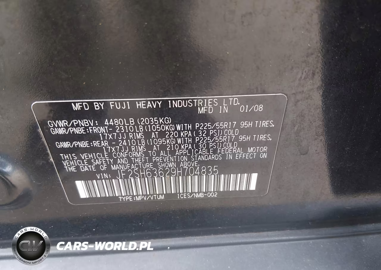 2009 Subaru Forester 2.5X VIN:JF2SH63629H704835 - 9