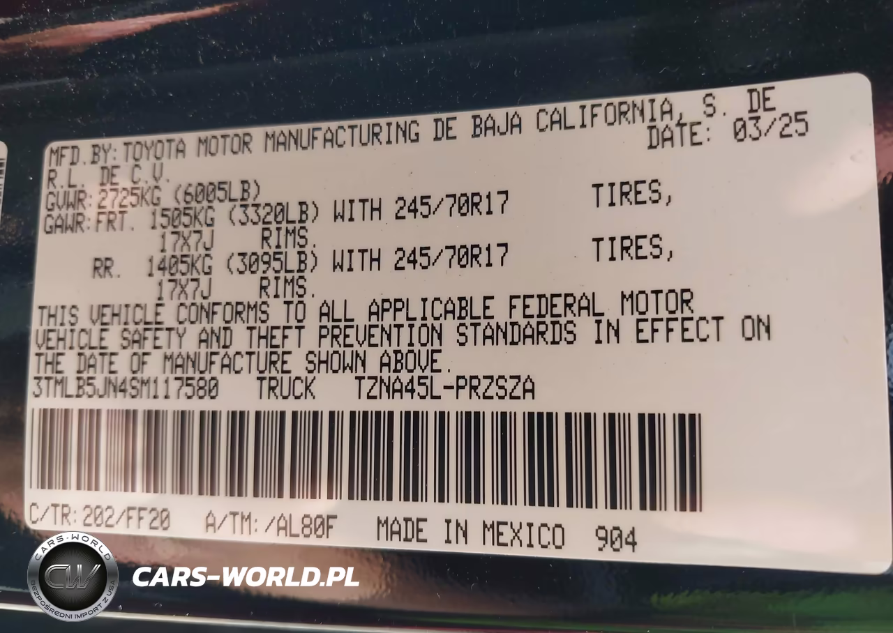 2025 Toyota Tacoma Sr5 VIN:3TMLB5JN4SM117580 - 9