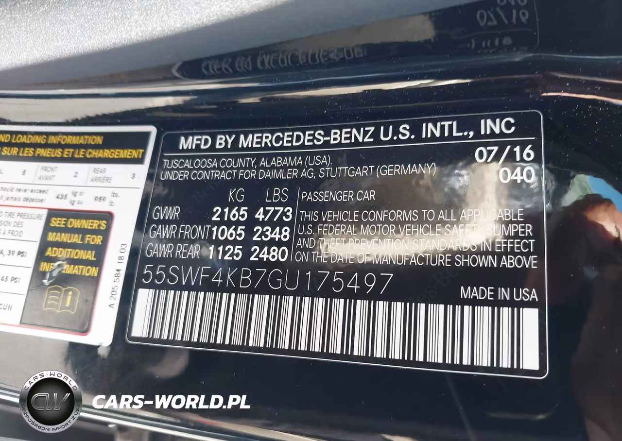 2016 Mercedes-Benz C 300 4Matic VIN:55SWF4KB7GU175497 - 9