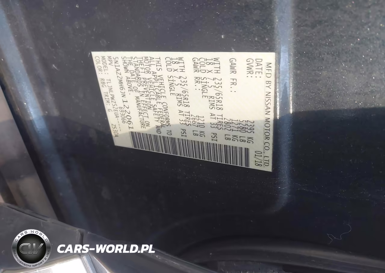 2018 Nissan Murano S VIN:5N1AZ2MH6JN122061 - 9