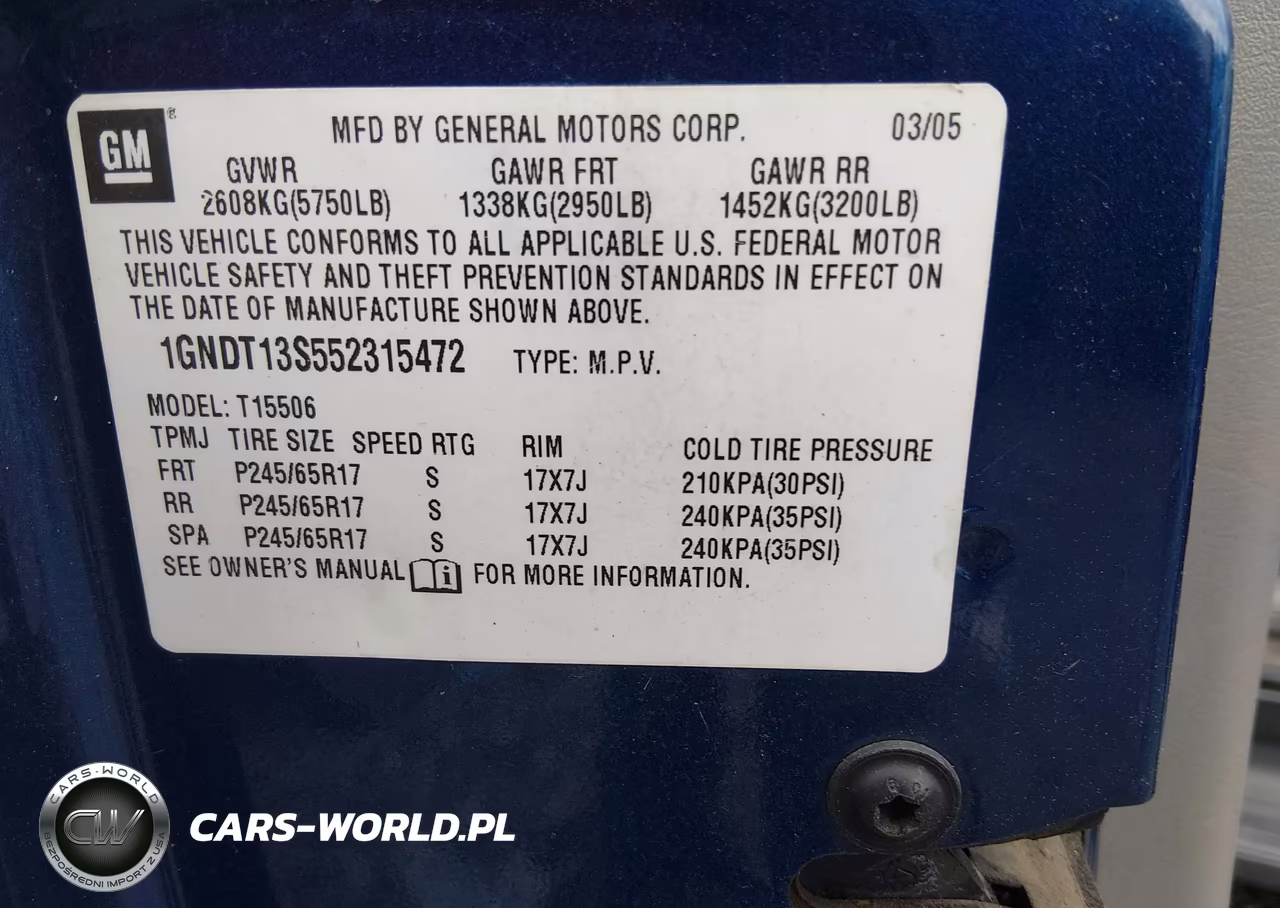 2005 Chevrolet Trailblazer Lt VIN:1GNDT13S552315472 - 9