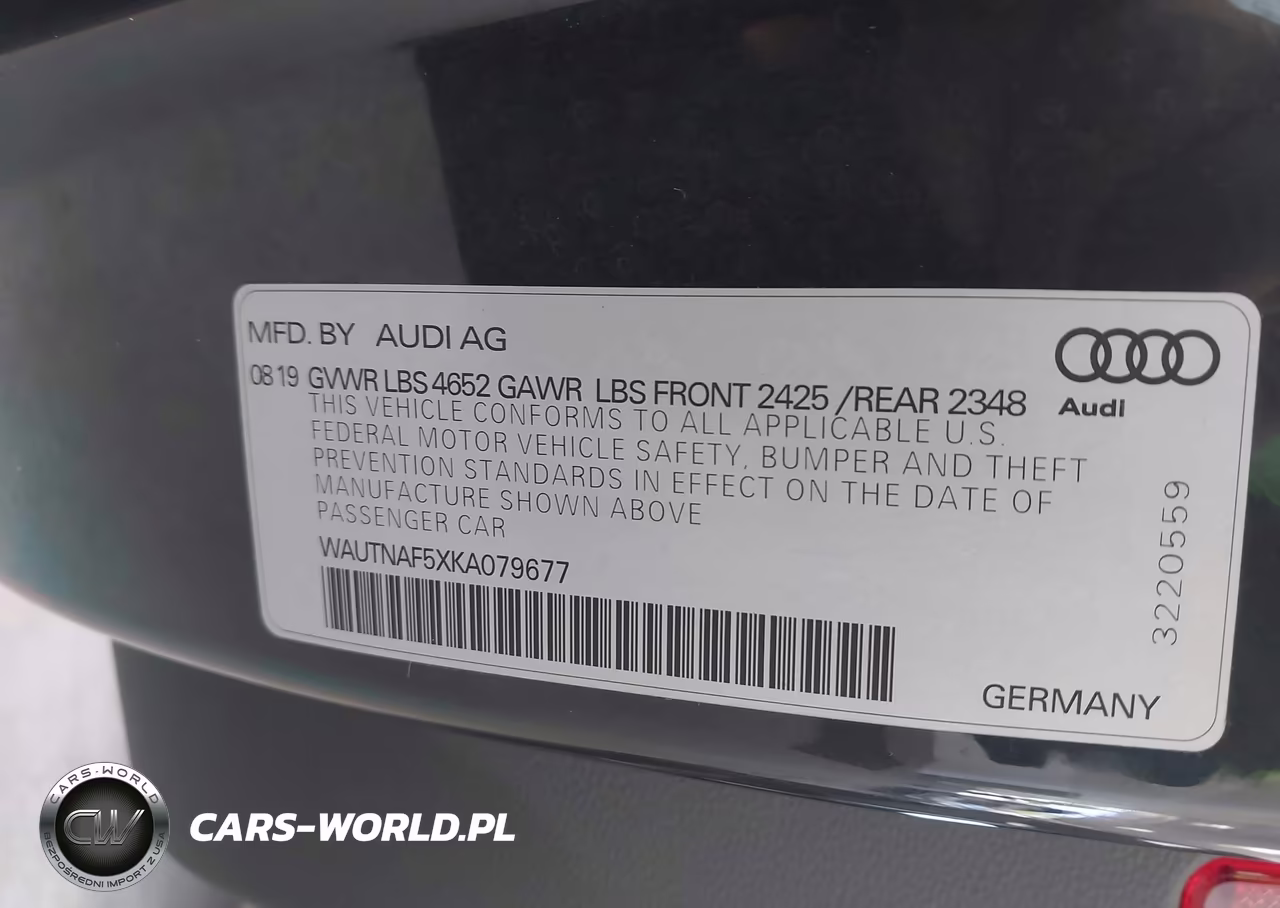 2019 Audi A5 45 Premium VIN:WAUTNAF5XKA079677 - 9