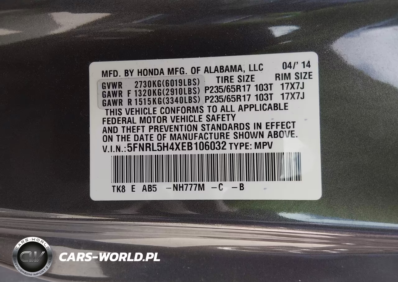 2014 Honda Odyssey Ex VIN:5FNRL5H4XEB106032 - 9