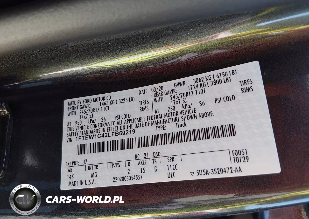 2020 Ford F-150 Xlt VIN:1FTEW1C42LFB69219 - 9
