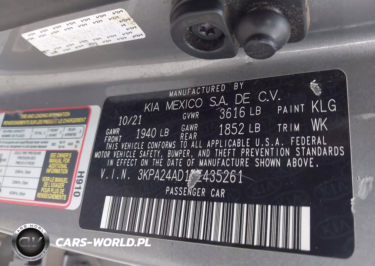 2022 Kia Rio S VIN:3KPA24AD1NE435261 - 9