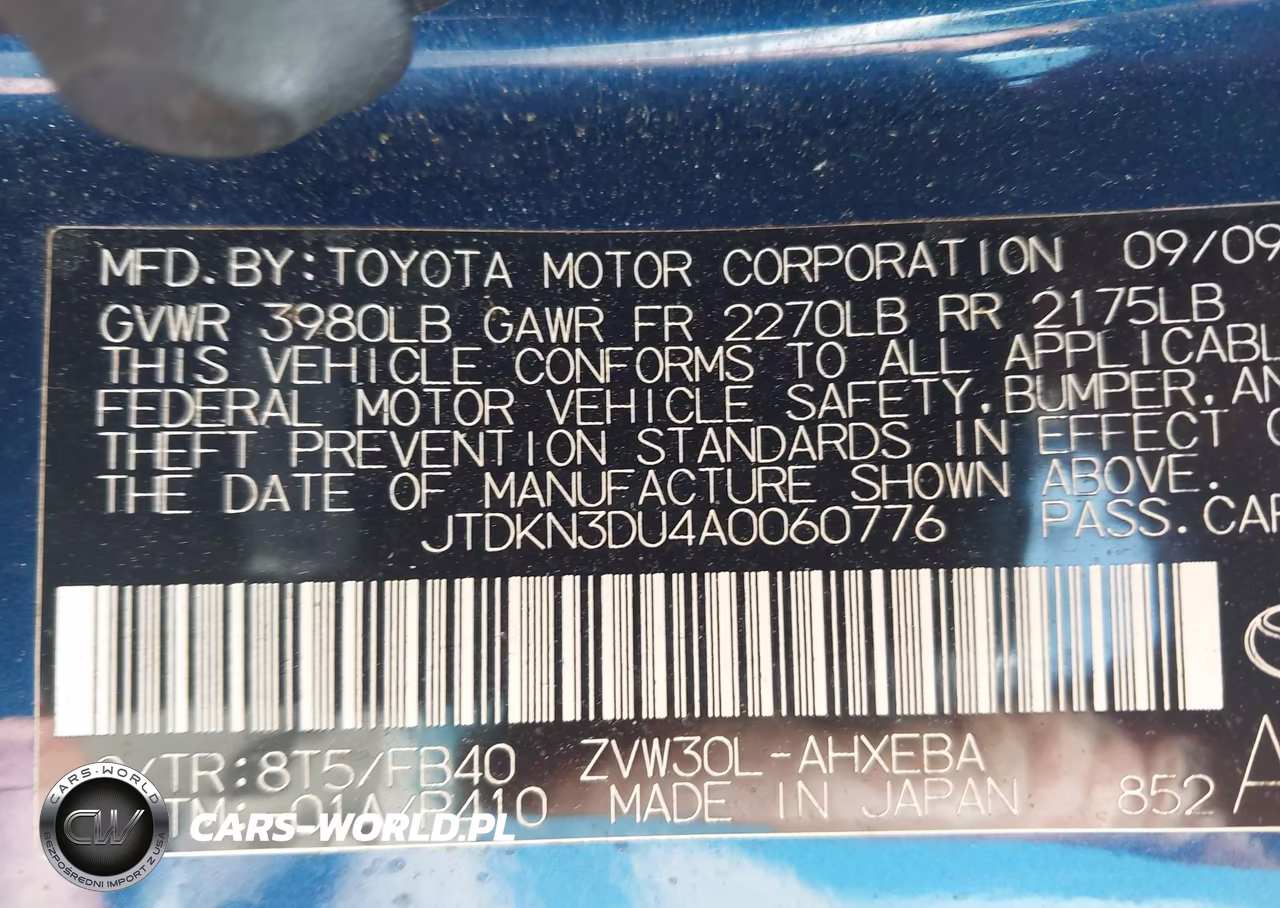 2010 Toyota Prius Iii VIN:JTDKN3DU4A0060776 - 9