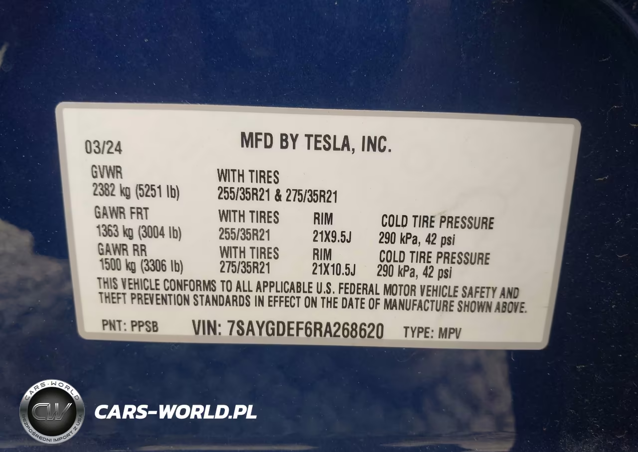 2024 Tesla Model Y Performance Dual Motor All-Wheel Drive VIN:7SAYGDEF6RA268620 - 9