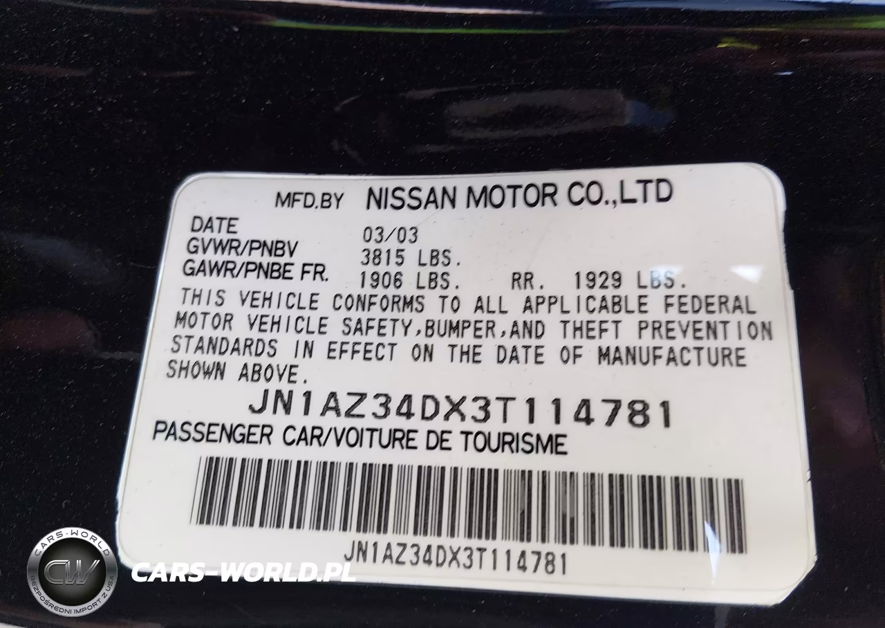 2003 Nissan 350Z Touring VIN:JN1AZ34DX3T114781 - 9
