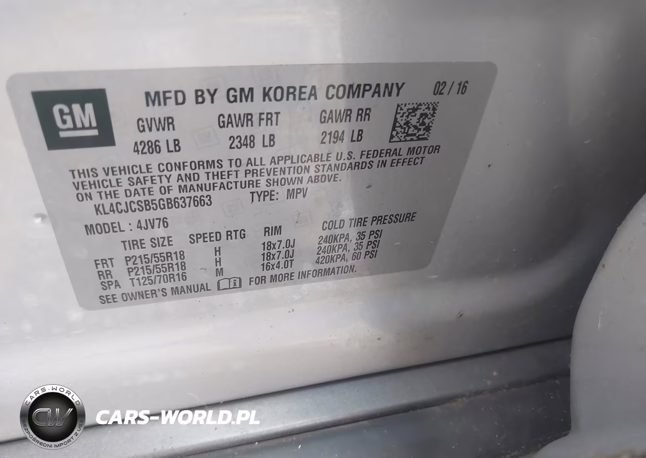 2016 Buick Encore Leather VIN:KL4CJCSB5GB637663 - 9