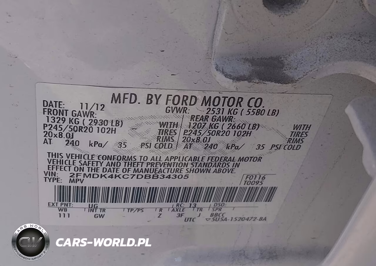 2013 Ford Edge Limited VIN:2FMDK4KC7DBB34305 - 9