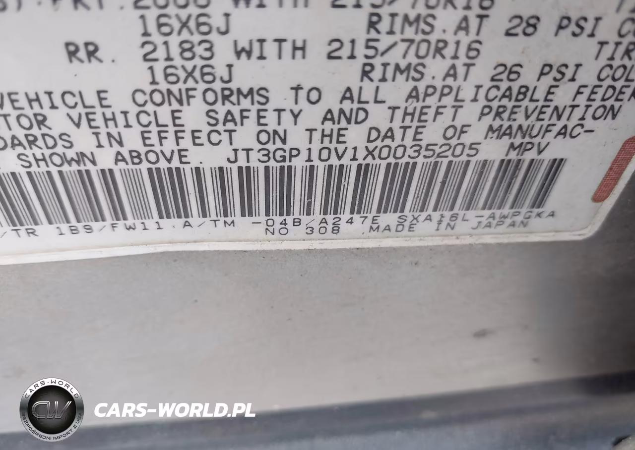 1999 Toyota Rav4 VIN:JT3GP10V1X0035205 - 9
