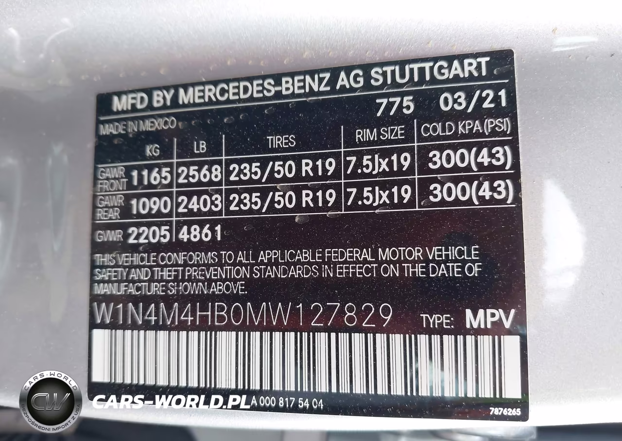2021 Mercedes-Benz Glb 250 4Matic VIN:W1N4M4HB0MW127829 - 9