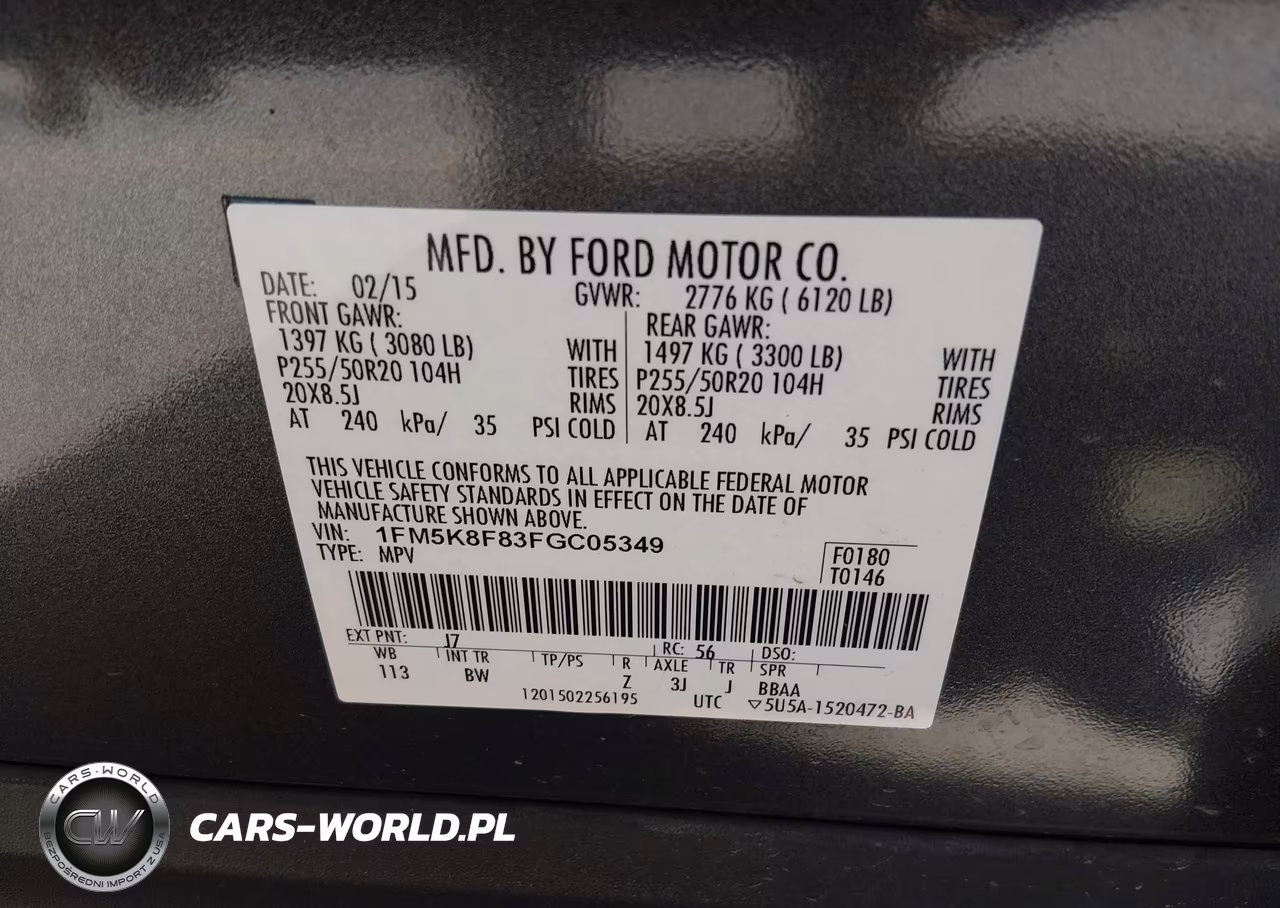 2015 Ford Explorer Limited VIN:1FM5K8F83FGC05349 - 9