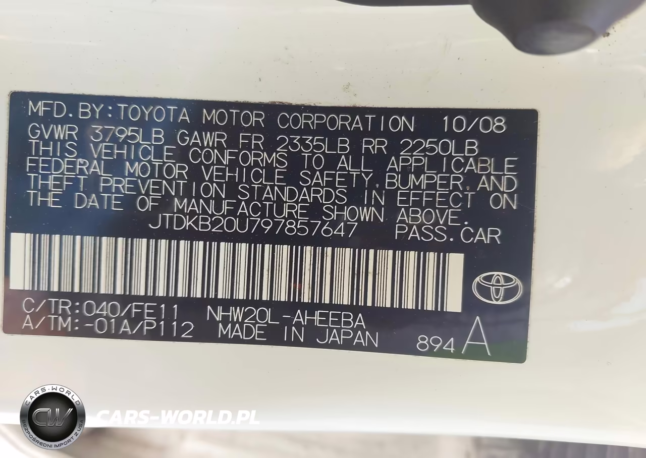 2009 Toyota Prius VIN:JTDKB20U797857647 - 9