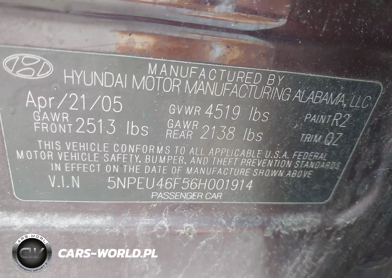 2006 Hyundai Sonata Gls V6-Lx V6 VIN:5NPEU46F56H001914 - 9