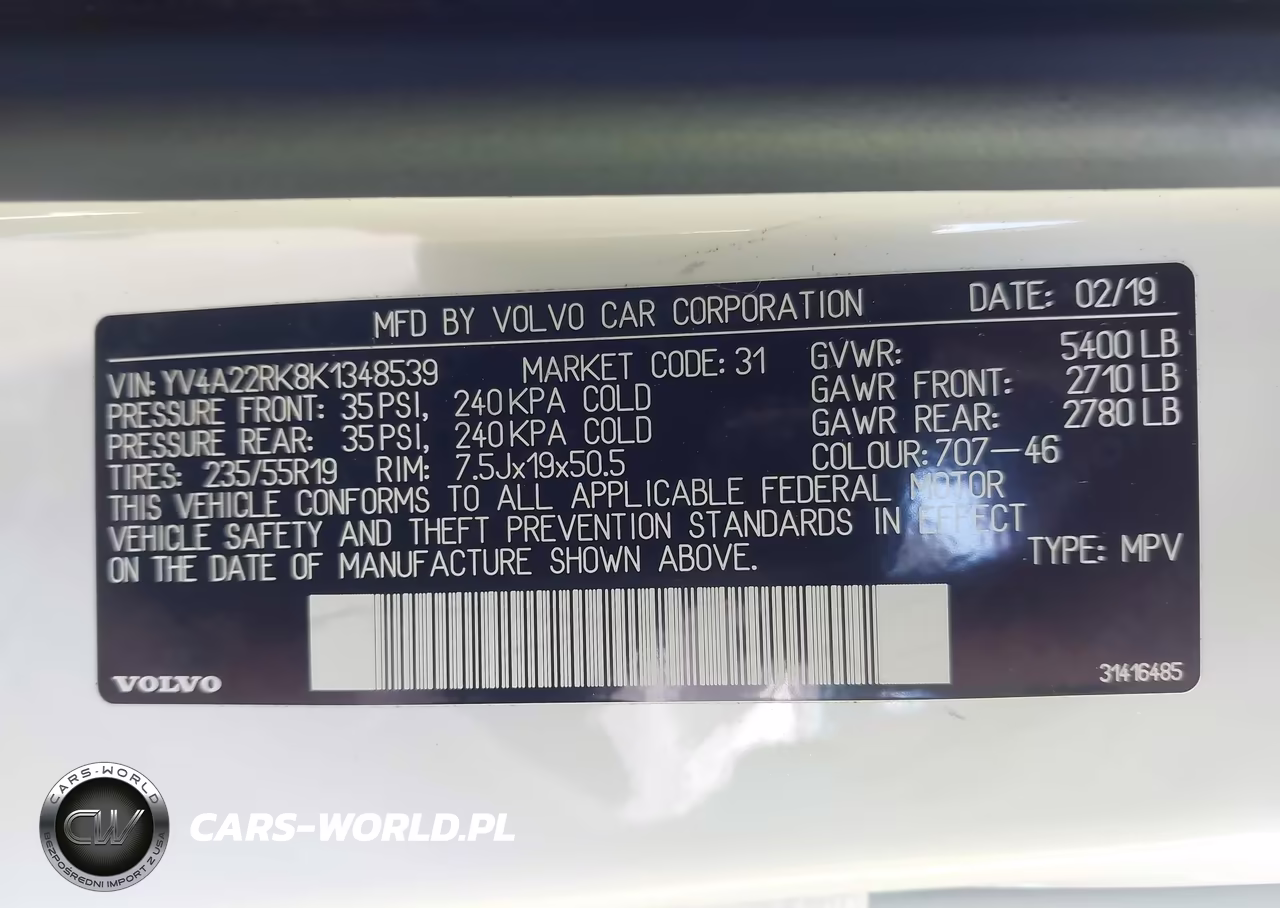 2019 Volvo Xc60 T6 Momentum VIN:YV4A22RK8K1348539 - 9
