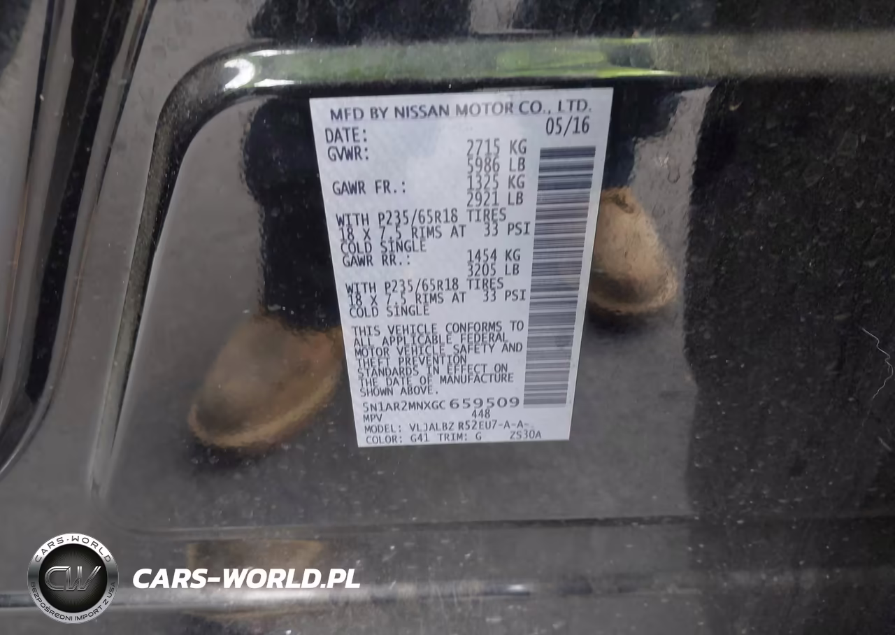 2016 Nissan Pathfinder S VIN:5N1AR2MNXGC659509 - 9