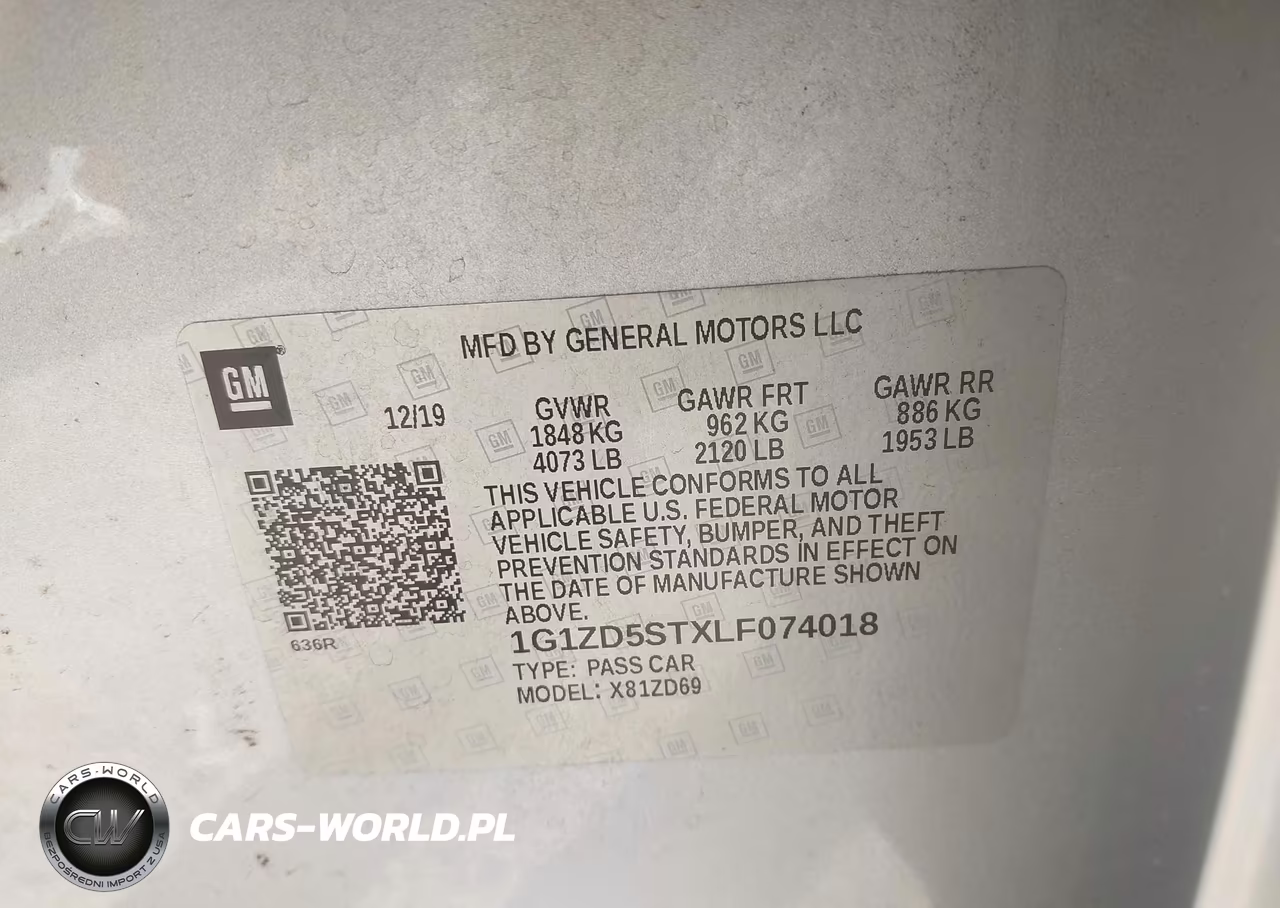 2020 Chevrolet Malibu Fwd Lt VIN:1G1ZD5STXLF074018 - 9