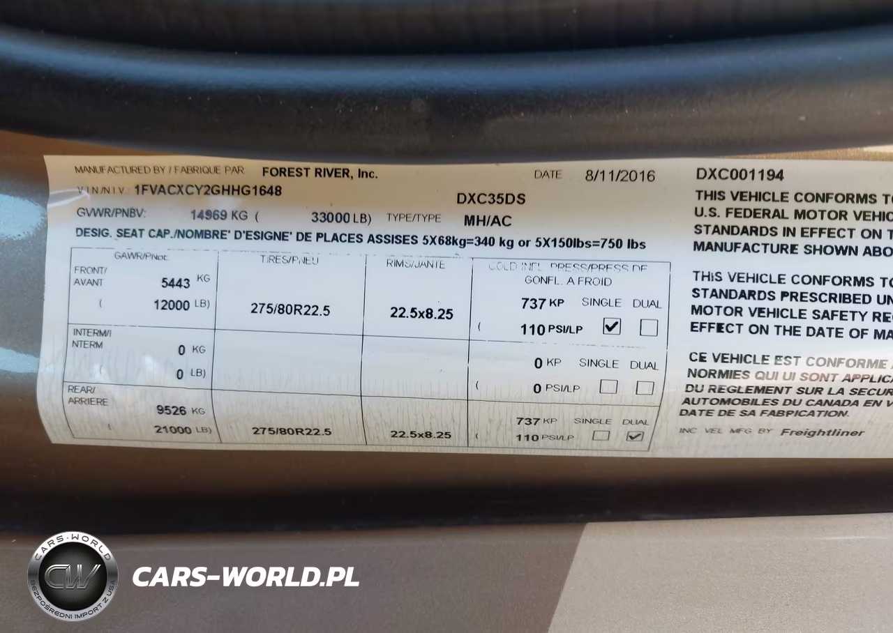2016 Freightliner M2 106 Medium Duty VIN:1FVACXCY2GHHG1648 - 8