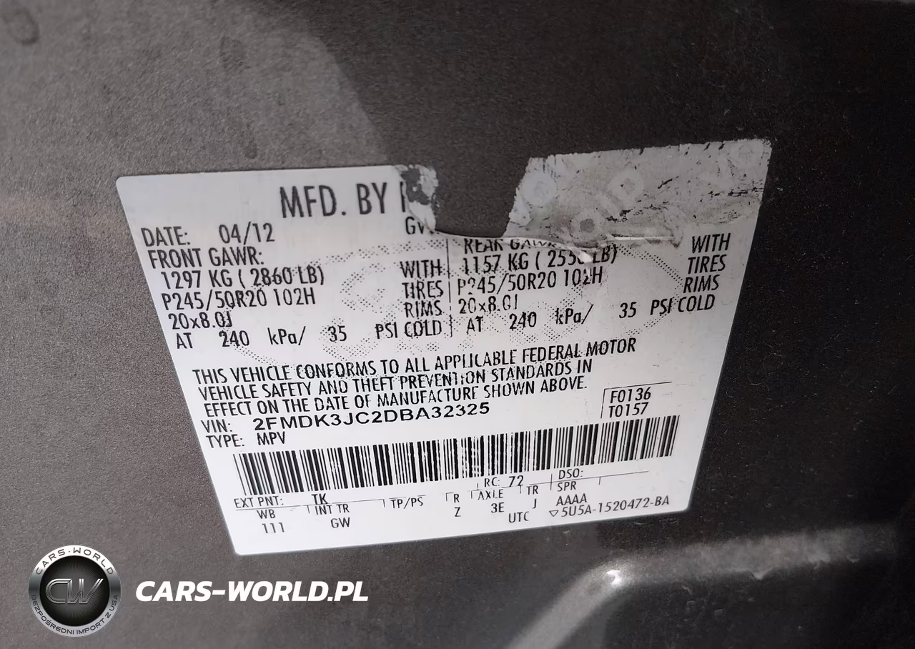 2013 Ford Edge Sel VIN:2FMDK3JC2DBA32325 - 9