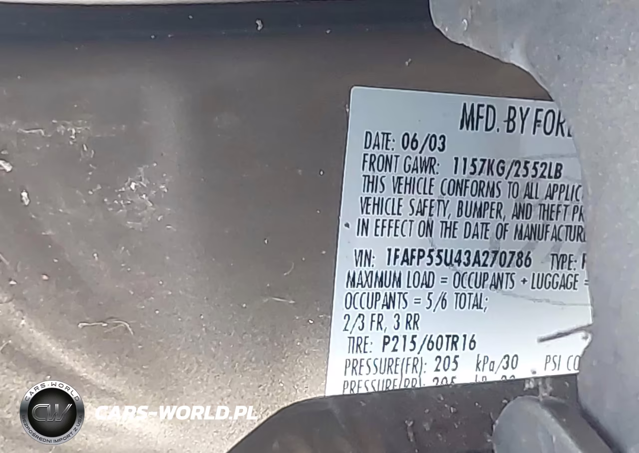 2003 Ford Taurus Ses VIN:1FAFP55U43A270786 - 9