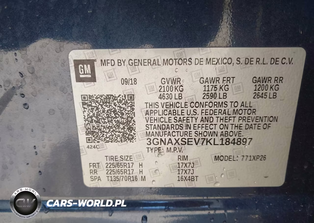 2019 Chevrolet Equinox Ls VIN:3GNAXSEV7KL184897 - 9