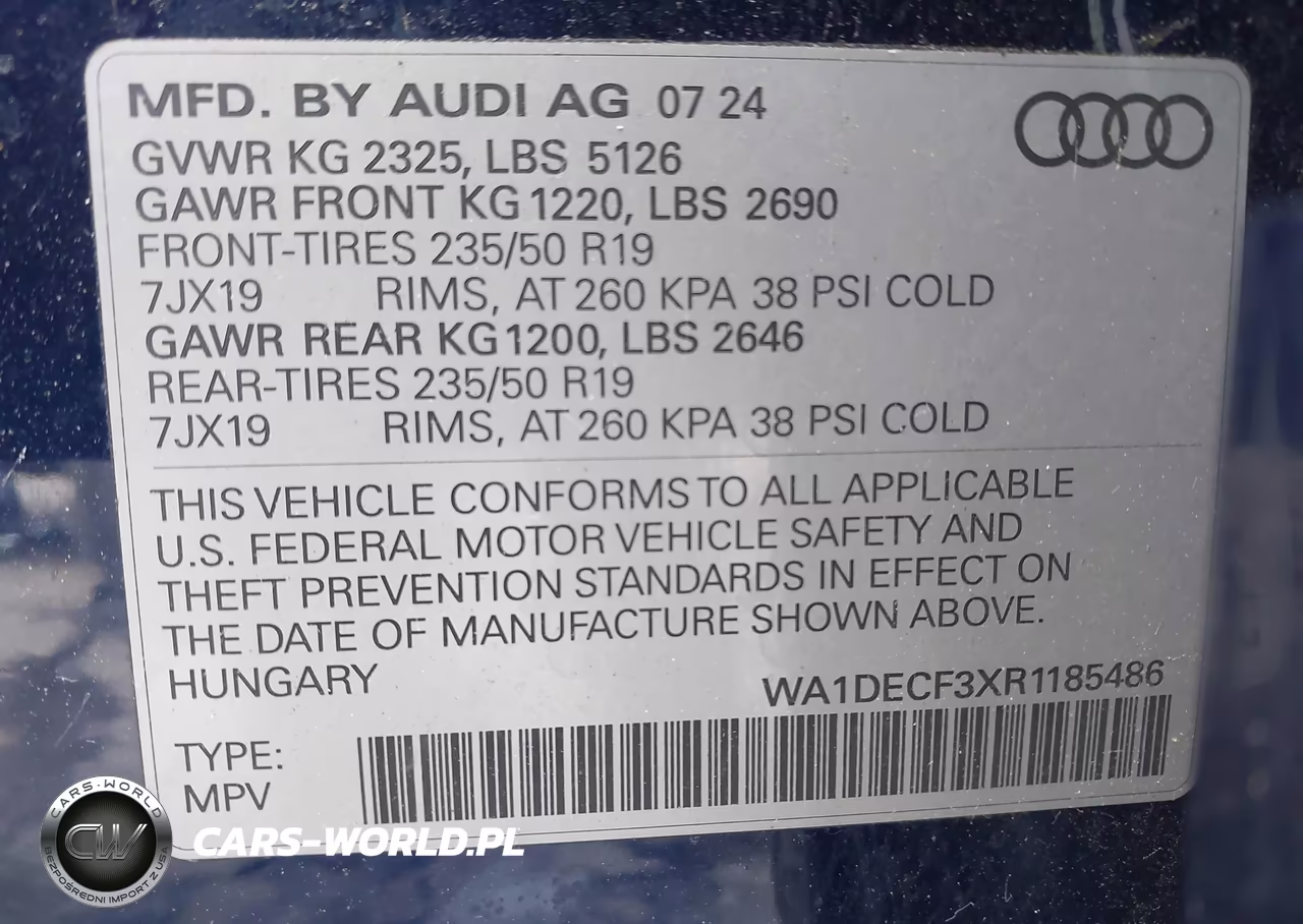 2024 Audi Q3 Premium 45 Tfsi S Line Quattro Tiptronic VIN:WA1DECF3XR1185486 - 9