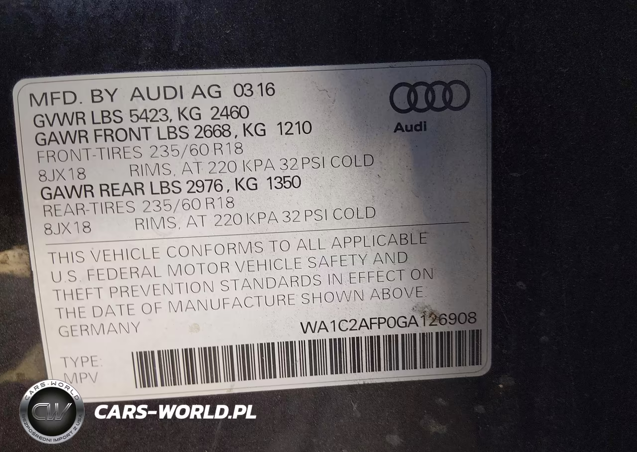 2016 Audi Q5 2.0T Premium VIN:WA1C2AFP0GA126908 - 9