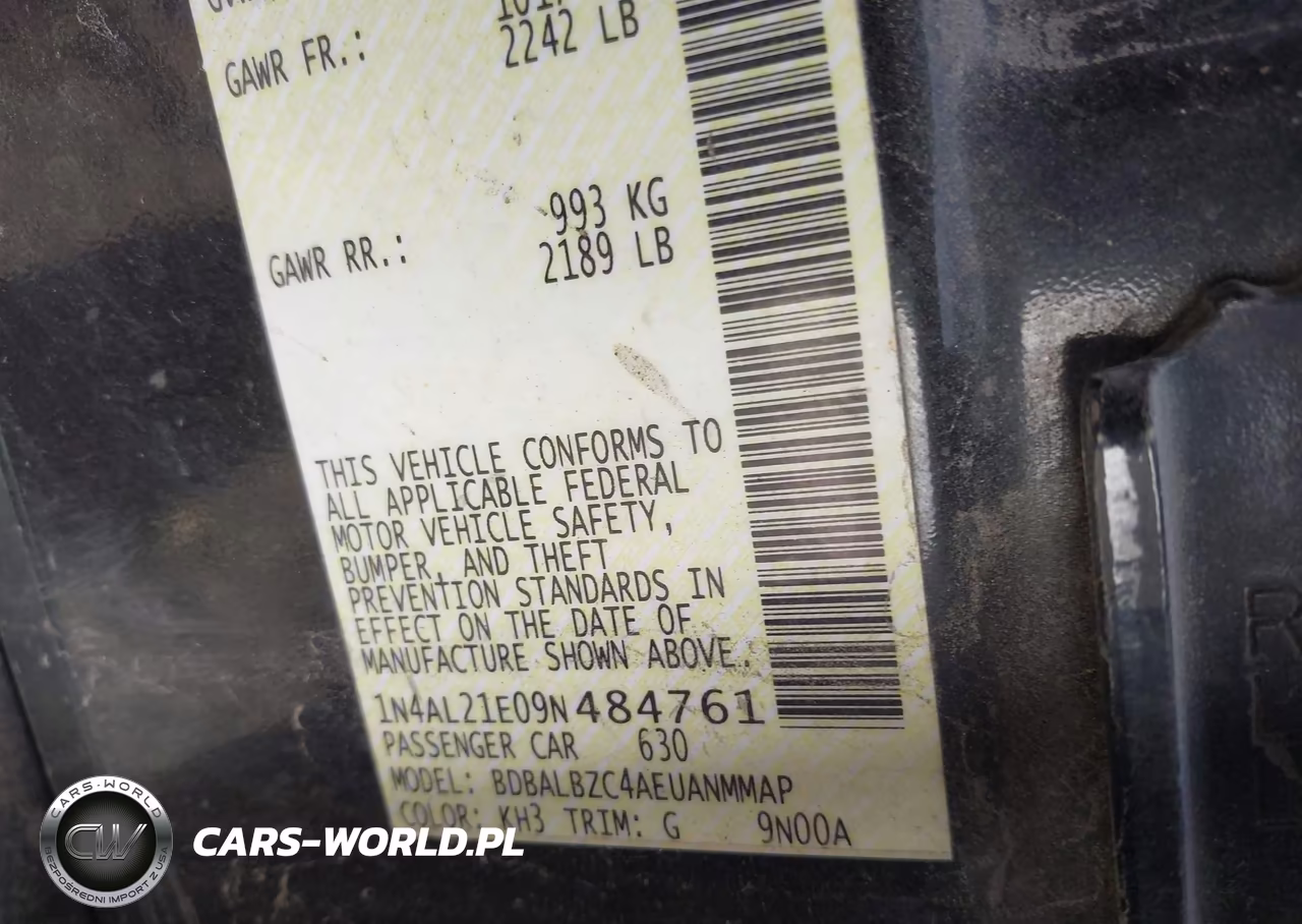 2009 Nissan Altima 2.5 S VIN:1N4AL21E09N484761 - 9