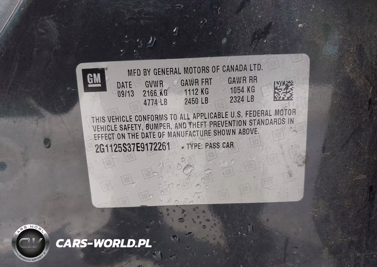 2014 Chevrolet Impala 2Lt VIN:2G1125S37E9172261 - 9