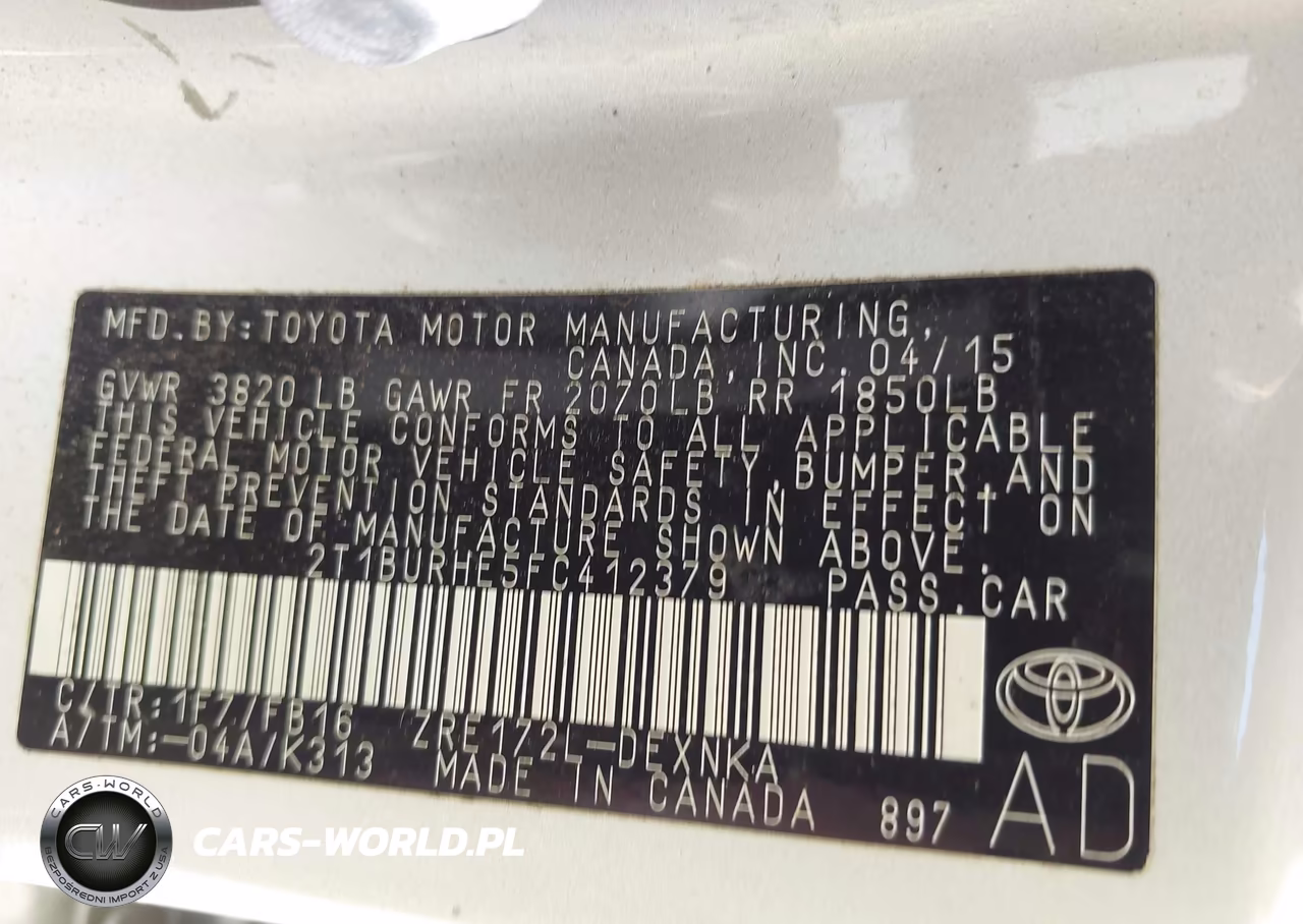 2015 Toyota Corolla Le VIN:2T1BURHE5FC412379 - 9