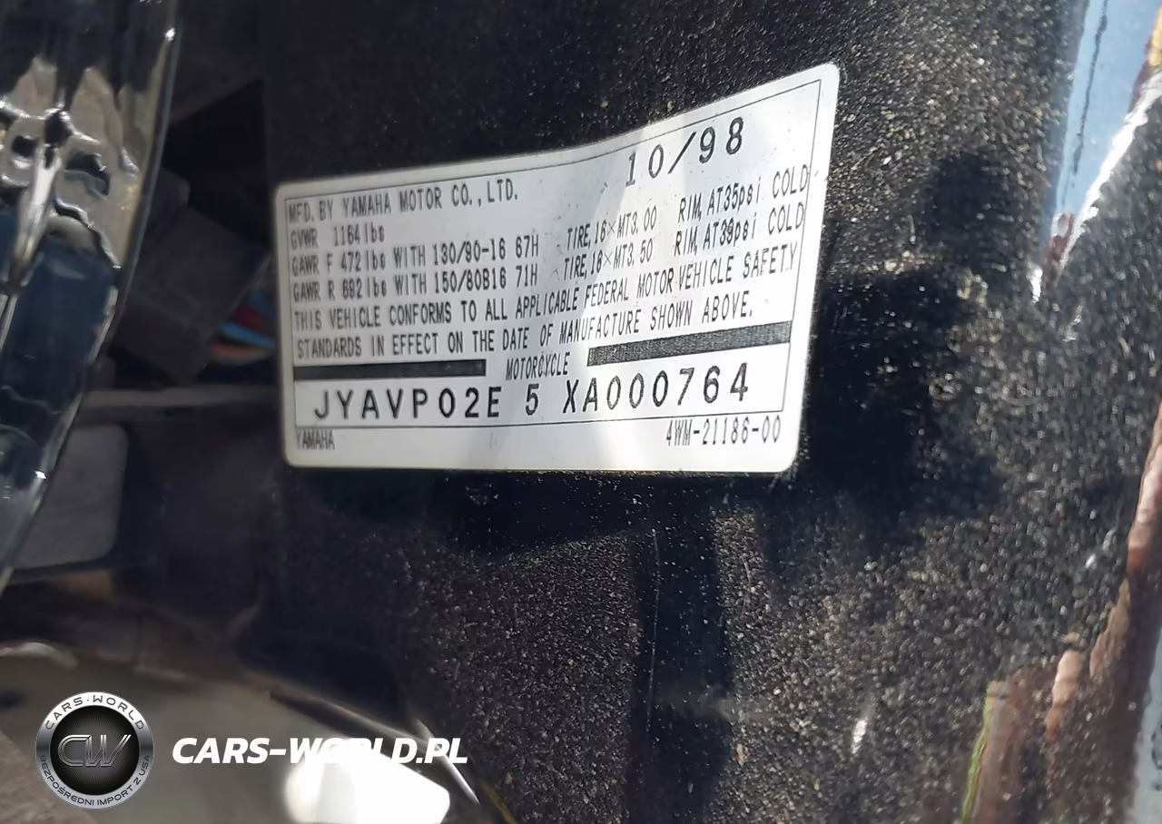 1999 Yamaha Xv1600 Al VIN:JYAVP02E5XA000764 - 10