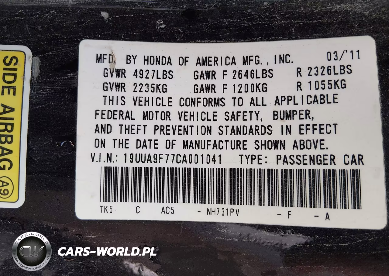 2012 Acura Tl 3.7 VIN:19UUA9F77CA001041 - 9