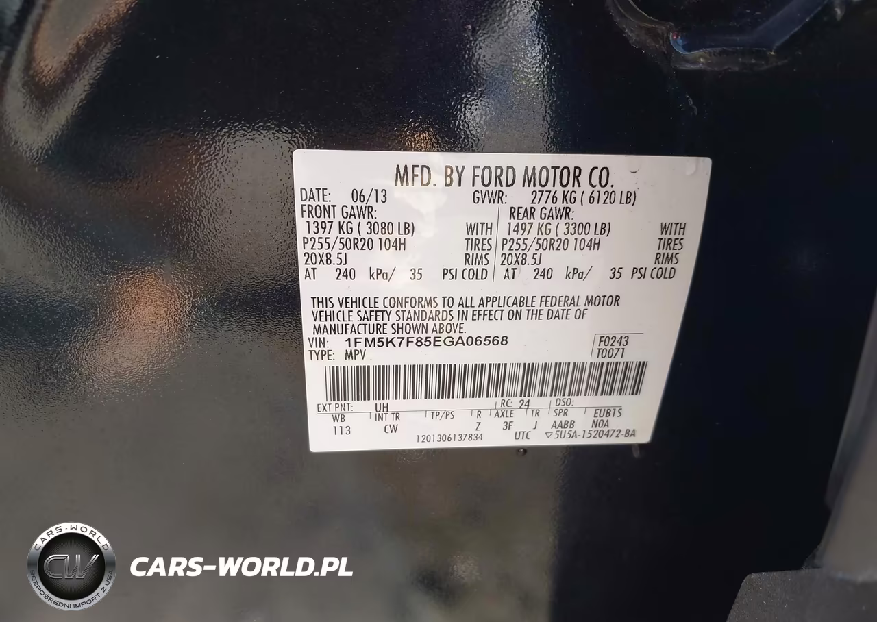 2014 Ford Explorer Limited VIN:1FM5K7F85EGA06568 - 9