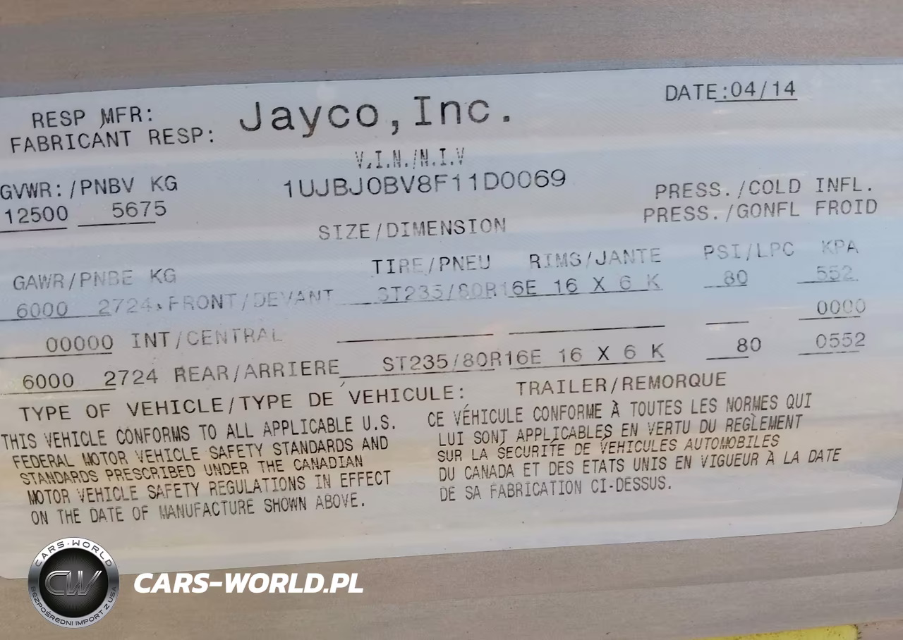 2015 Jayco Other VIN:1UJBJ0BV8F11D0069 - 9