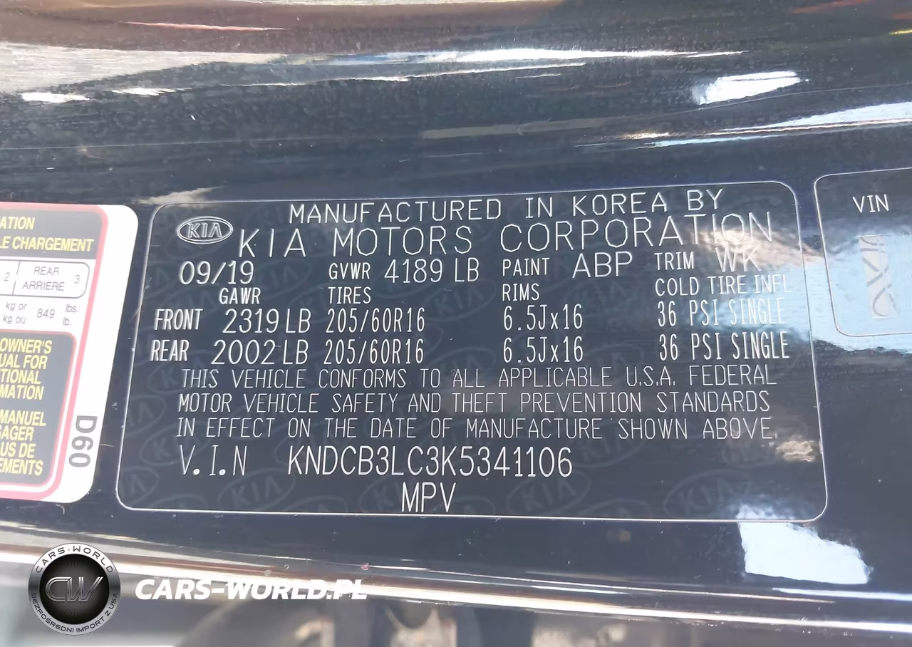 2019 Kia Niro Lx VIN:KNDCB3LC3K5341106 - 9