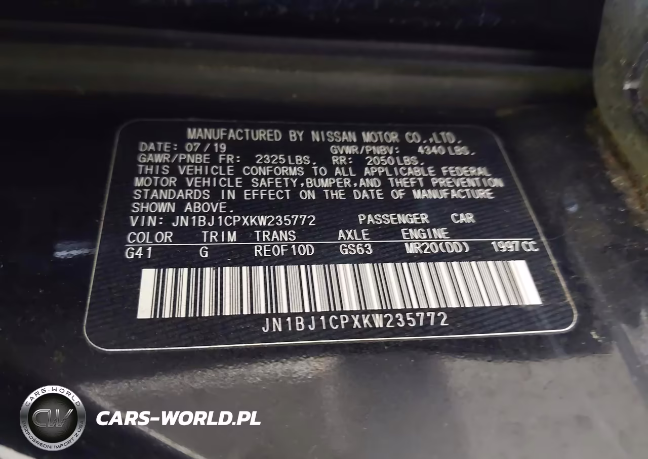 2019 Nissan Rogue Sport S VIN:JN1BJ1CPXKW235772 - 9