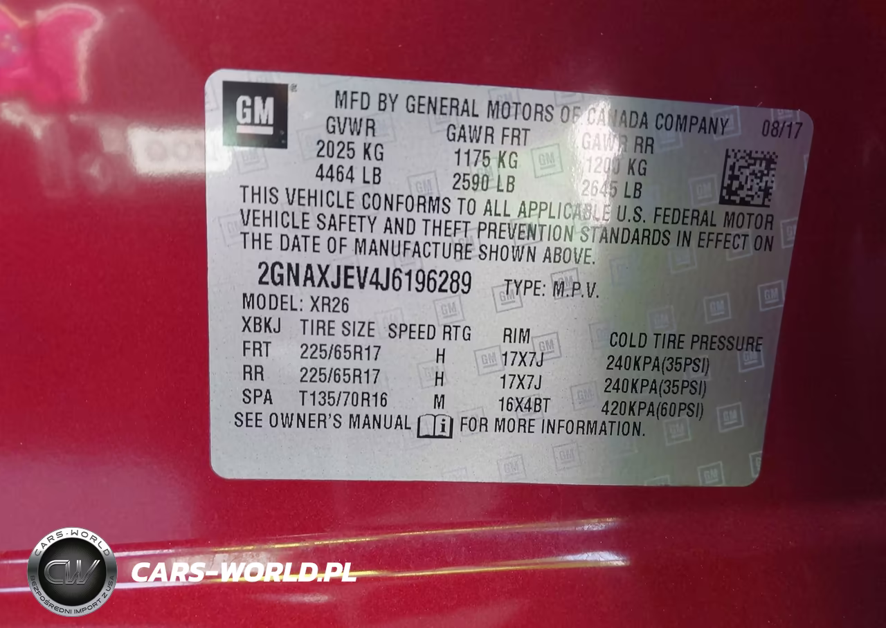 2018 Chevrolet Equinox Lt VIN:2GNAXJEV4J6196289 - 9