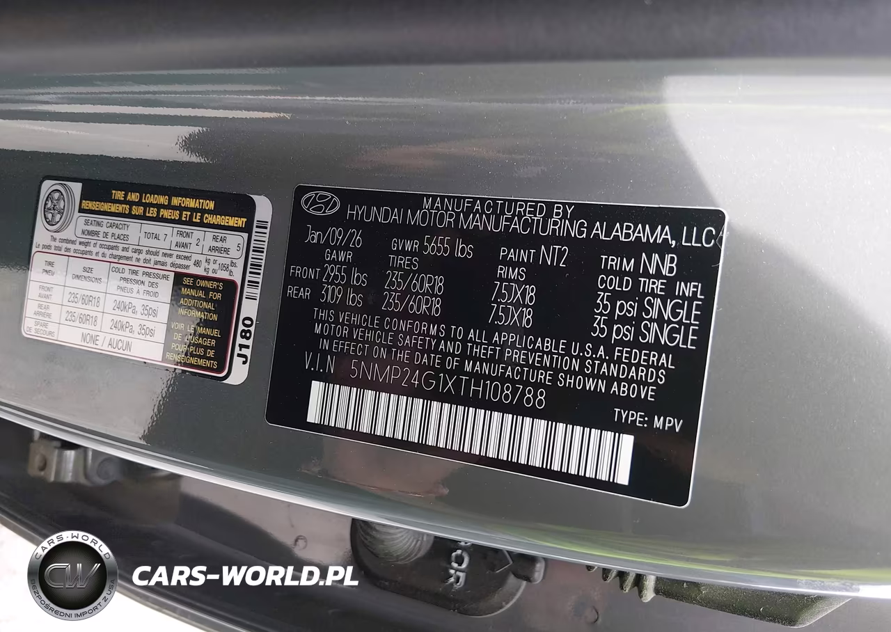 2026 Hyundai Santa Fe Hybrid Sel VIN:5NMP24G1XTH108788 - 9