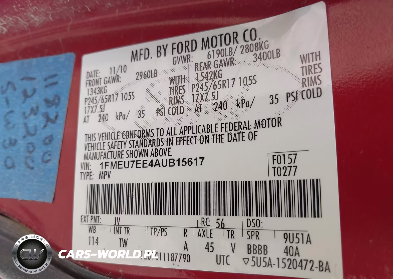 2010 Ford Explorer Eddie Bauer VIN:1FMEU7EE4AUB15617 - 9
