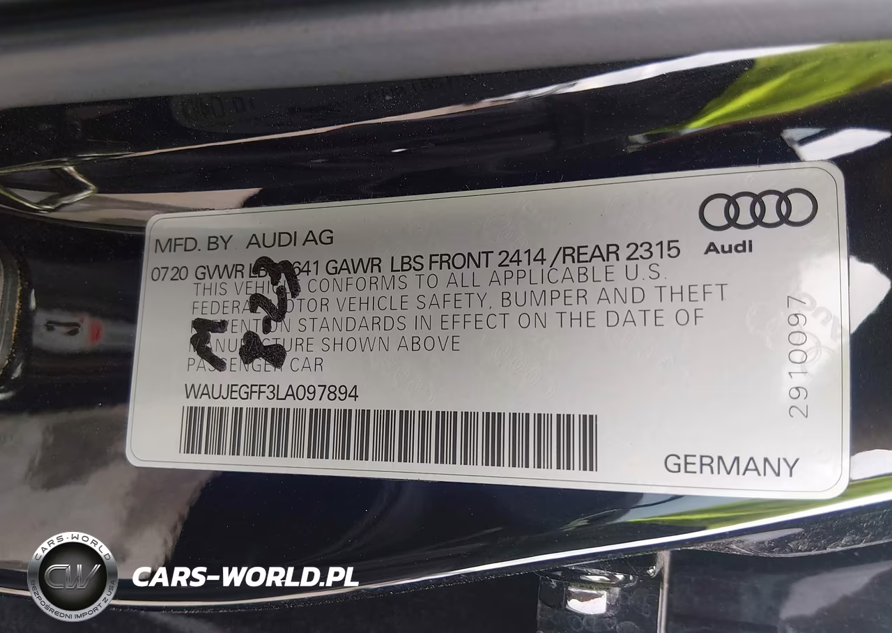 2020 Audi A3 Premium Plus 45 Tfsi S Line Quattro S Tronic VIN:WAUJEGFF3LA097894 - 9