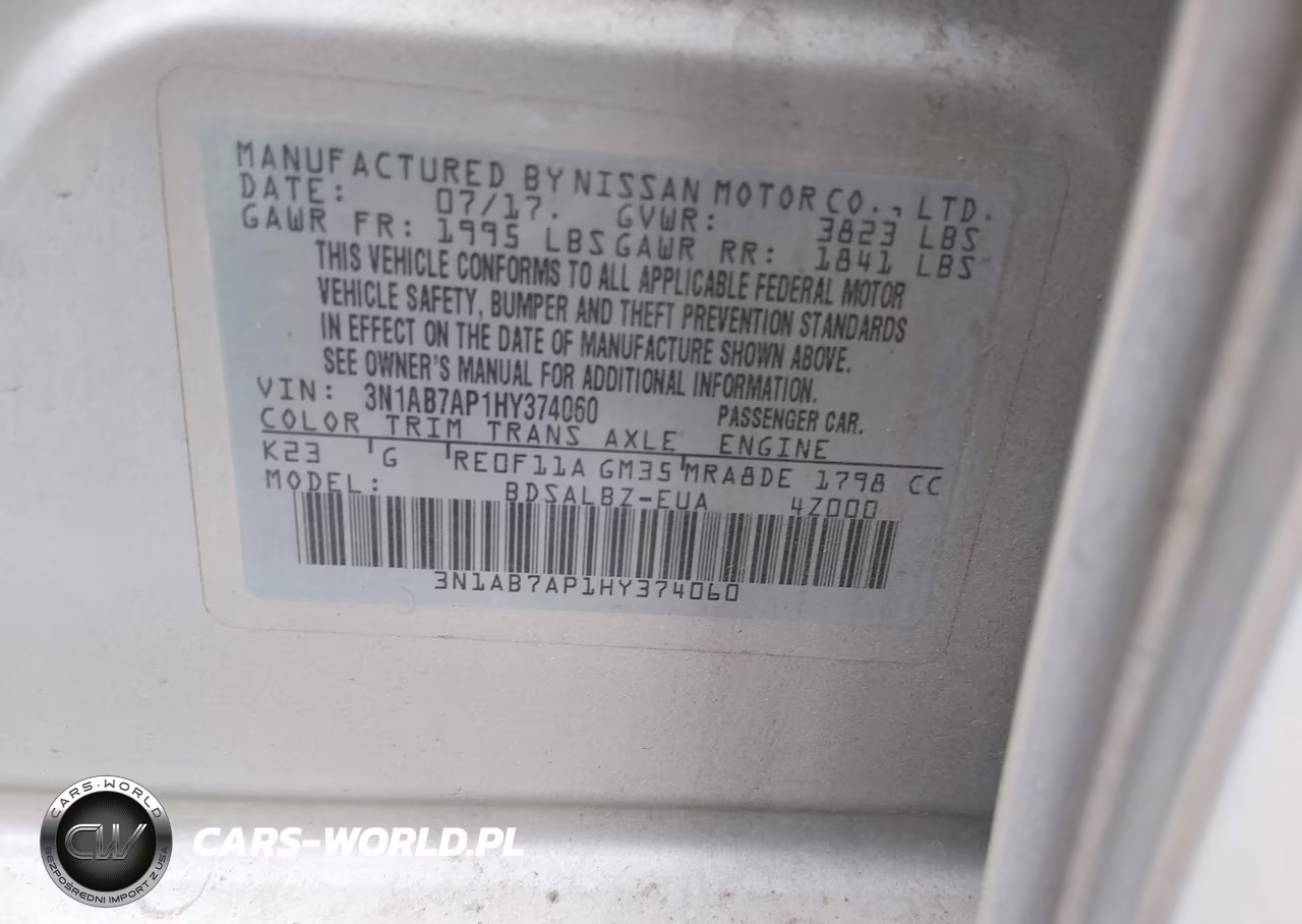 2017 Nissan Sentra S VIN:3N1AB7AP1HY374060 - 9