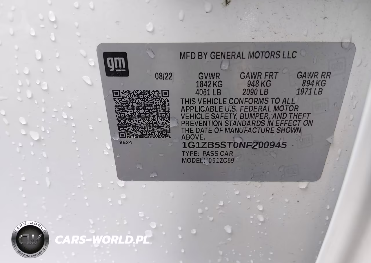 2022 Chevrolet Malibu Fwd Ls VIN:1G1ZB5ST0NF200945 - 9