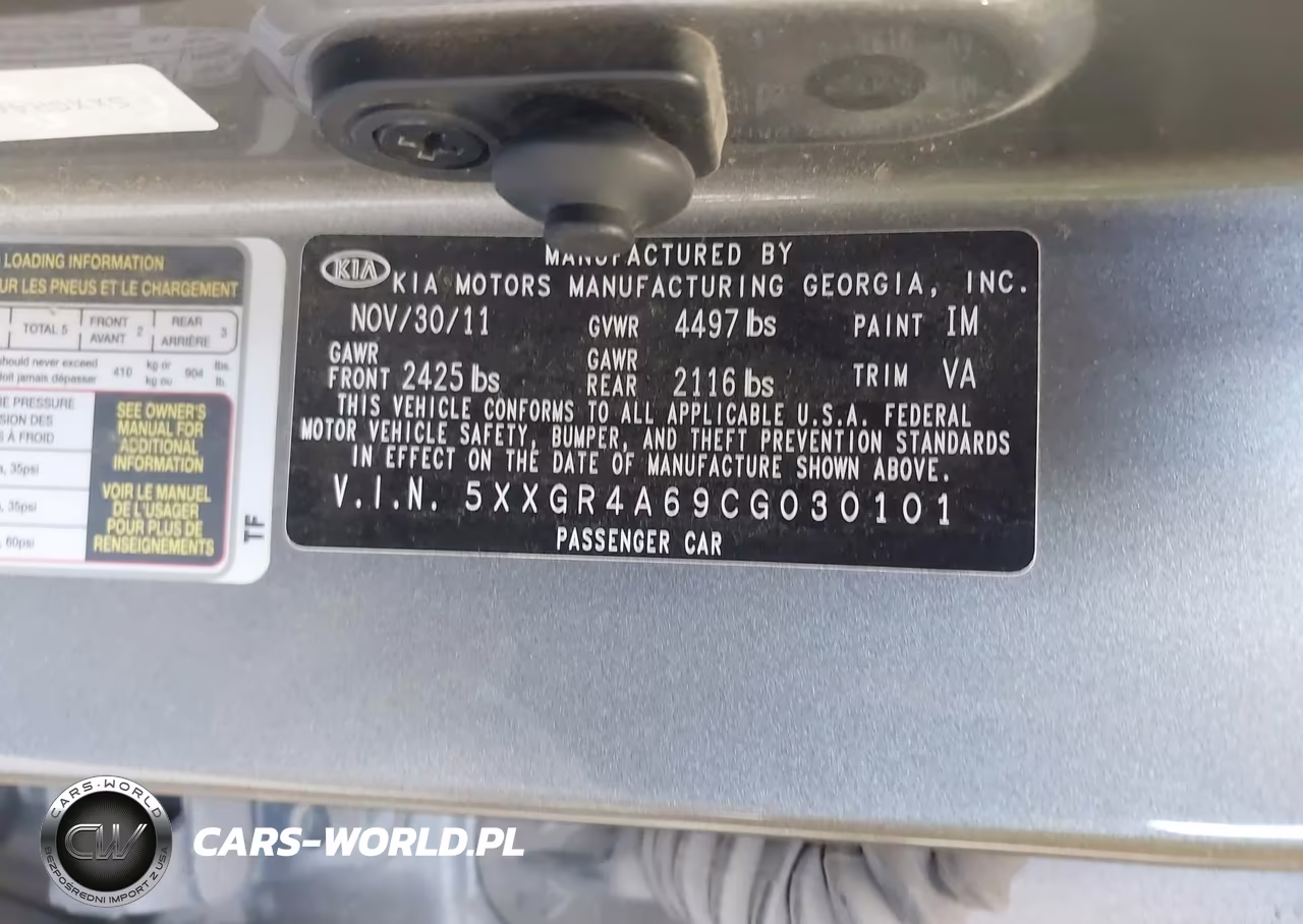 2012 Kia Optima Sx VIN:5XXGR4A69CG030101 - 9