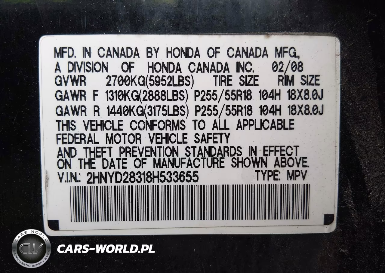 2008 Acura Mdx Technology Package VIN:2HNYD28318H533655 - 9