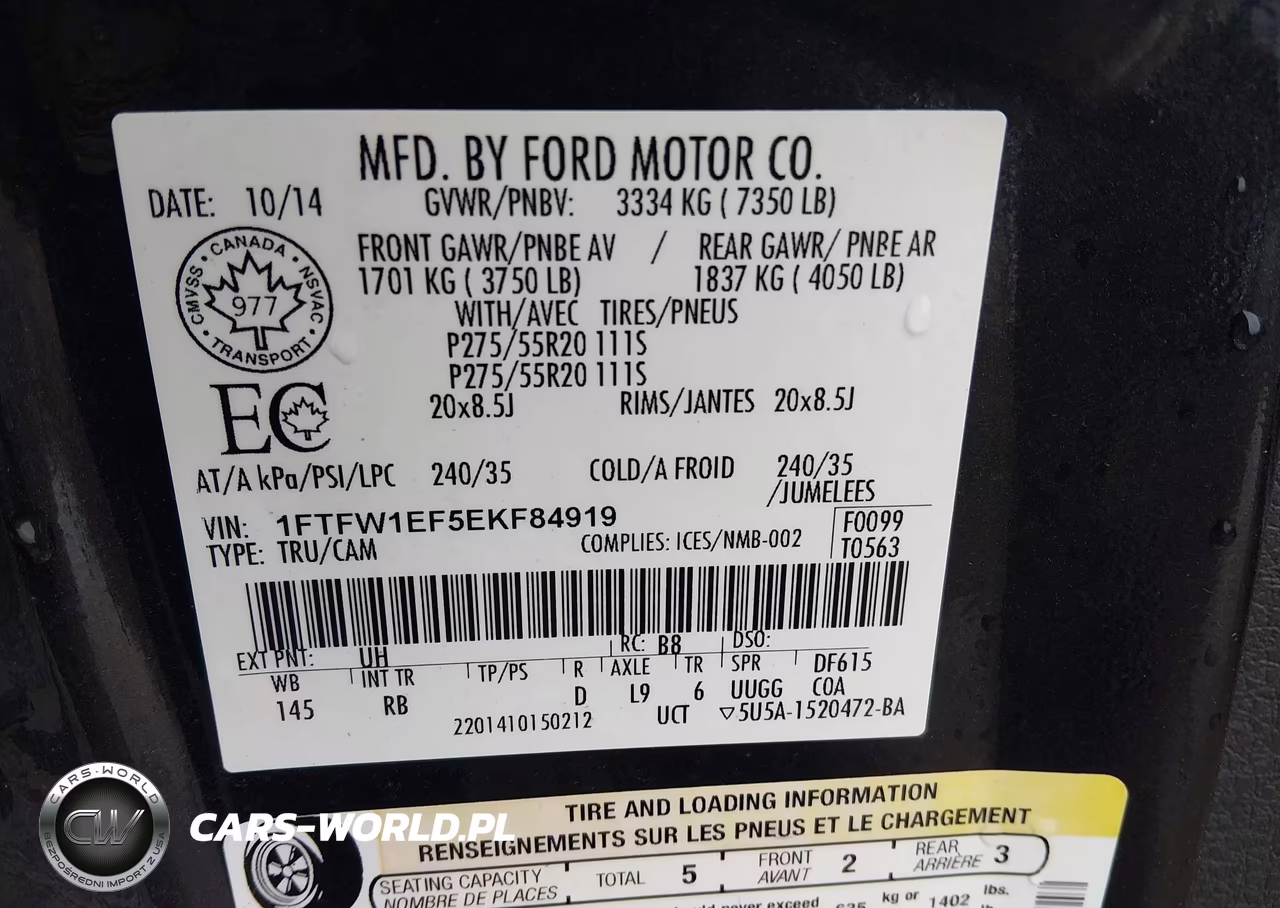 2014 Ford F-150 Fx4 VIN:1FTFW1EF5EKF84919 - 9