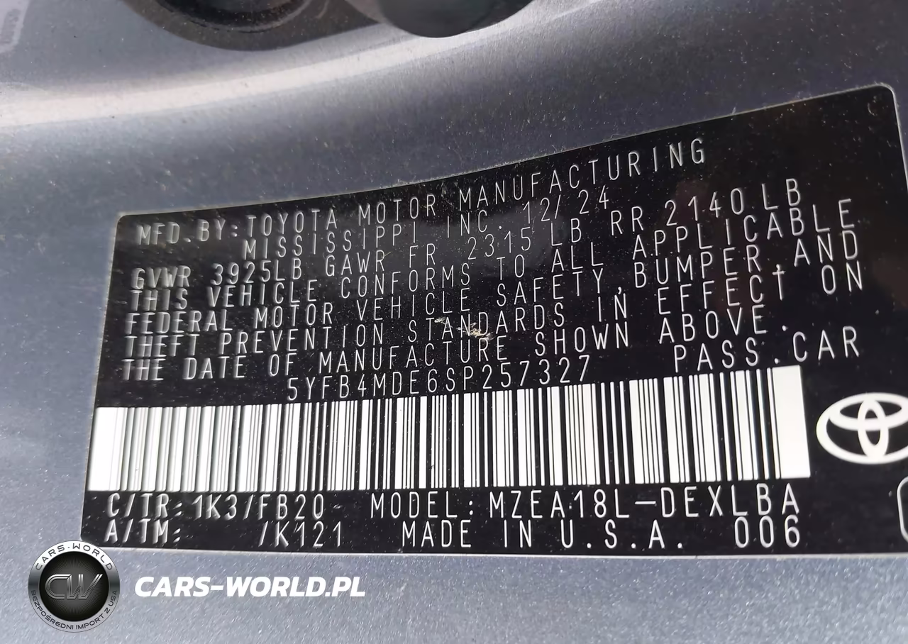 2025 Toyota Corolla Le VIN:5YFB4MDE6SP257327 - 9
