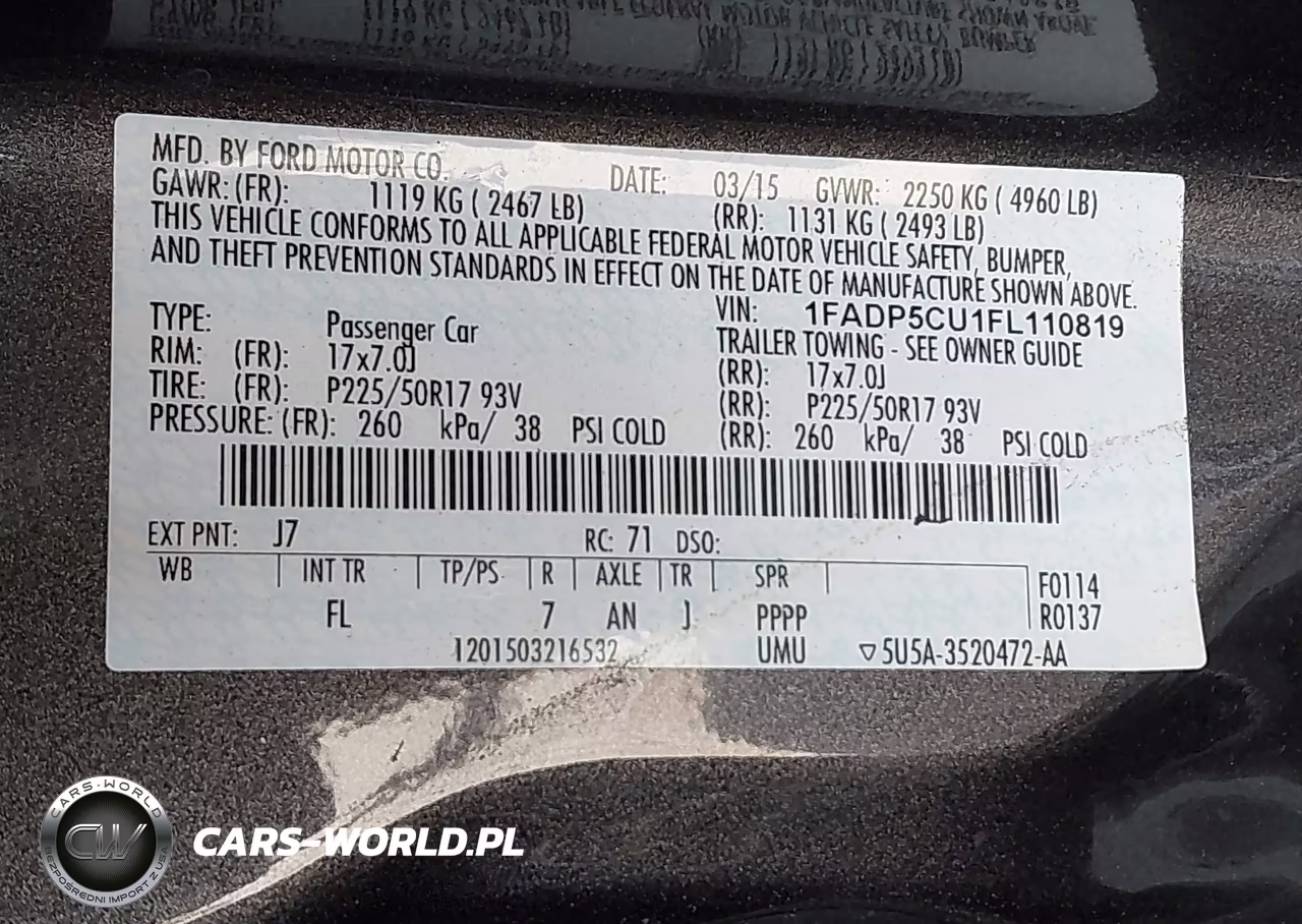 2015 Ford C-Max Energi Sel VIN:1FADP5CU1FL110819 - 9